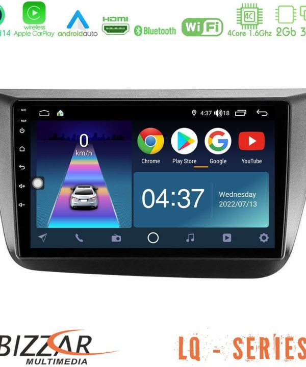 Kimpiris - Bizzar LQ Series 4Core Android14 2+32GB Seat Altea 2004-2015 Navigation Multimedia Tablet 9" Με Carplay & Android Auto