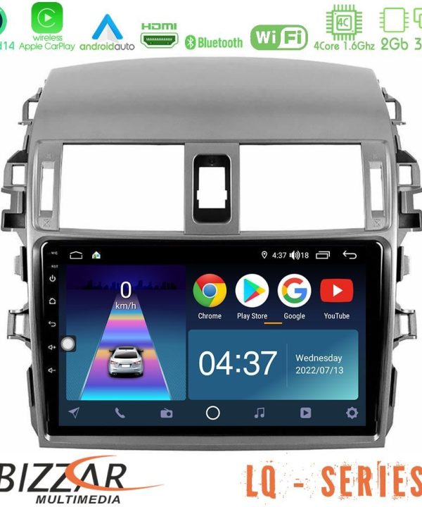 Kimpiris - Bizzar LQ Series 4Core Android14 2+32GB Toyota Corolla 2008-2010 Navigation Multimedia Tablet 9" Με Carplay & Android Auto