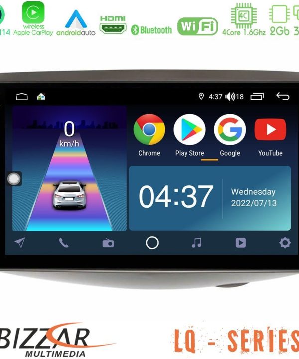 Kimpiris - Bizzar LQ Series 4Core Android14 2+32GB Toyota Yaris 1999 - 2006 Navigation Multimedia Tablet 9" Με Carplay & Android Auto