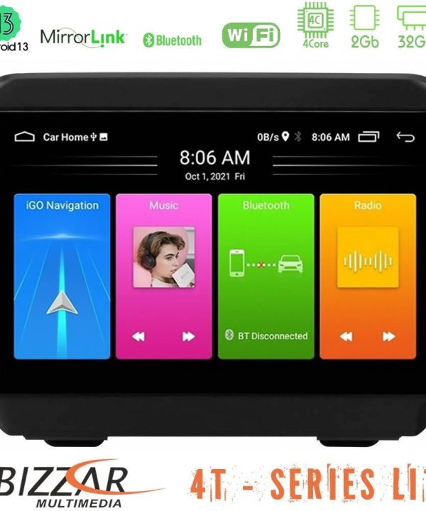 Kimpiris - Bizzar 4T Series Jeep Wrangler 2018-> 4Core Android13 2+32GB Navigation Multimedia Tablet 9"