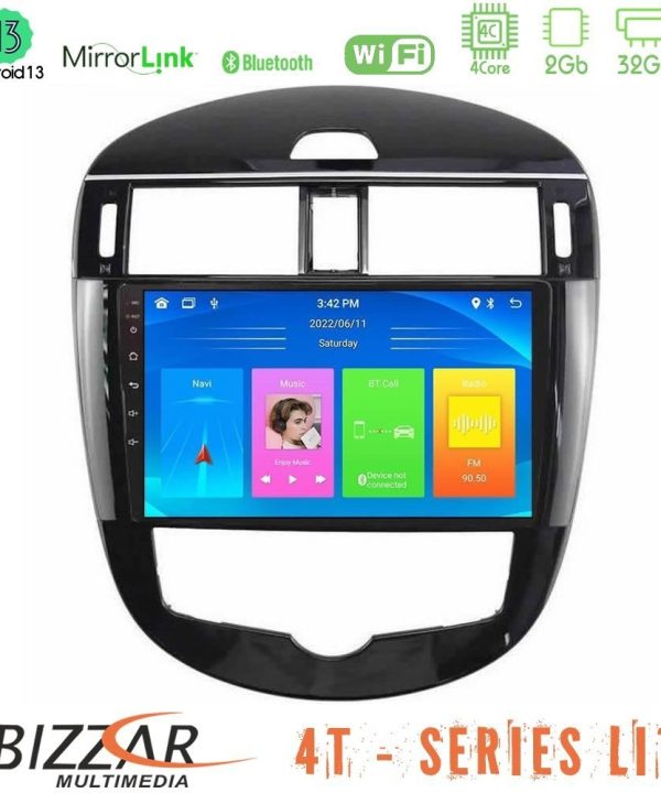 Kimpiris - Bizzar 4T Series Nissan Pulsar 2015-2018 4Core Android13 2+32GB Navigation Multimedia Tablet 9"