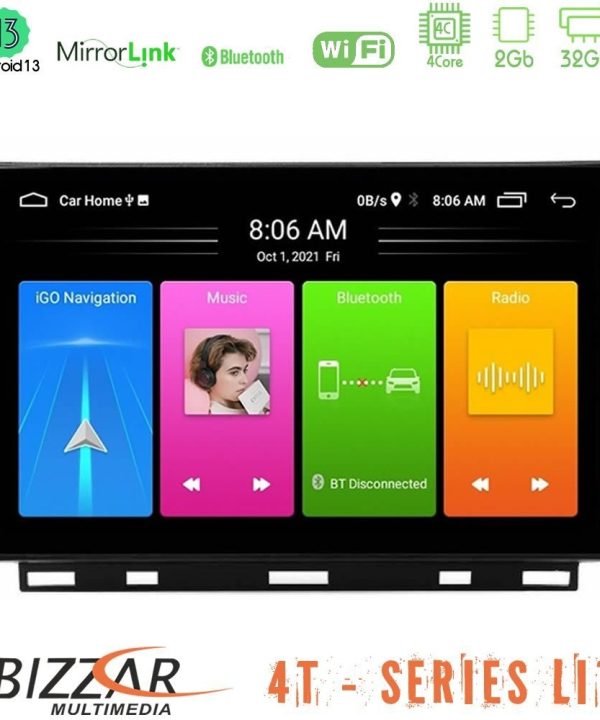Kimpiris - Bizzar 4T Series Renault Clio 5 2020-2024 4Core Android13 2+32GB Navigation Multimedia Tablet 9"