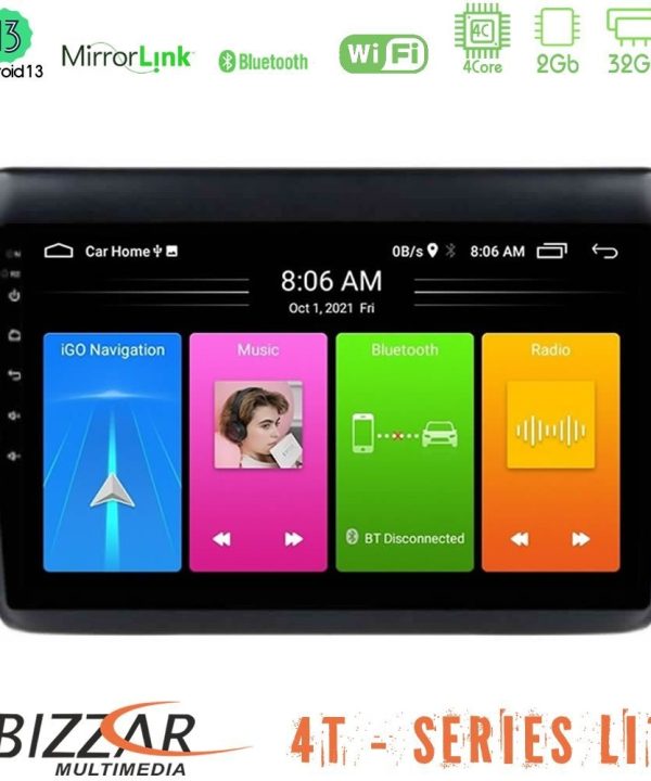 Kimpiris - Bizzar 4T Series Suzuki Swift 2017-2023 4Core Android13 2+32GB Navigation Multimedia Tablet 9"