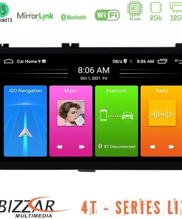 Kimpiris - Bizzar 4T Series Toyota Corolla/Auris 2017-2019 4Core Android13 2+32GB Navigation Multimedia Tablet 9"