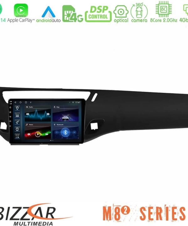 Kimpiris - Bizzar M8² Series 8Core Android14 4+32GB  Citroen C3 2009-2016 Navigation Multimedia Tablet 9"  Με Carplay & Android Auto (Μαύρο γυαλιστερό)