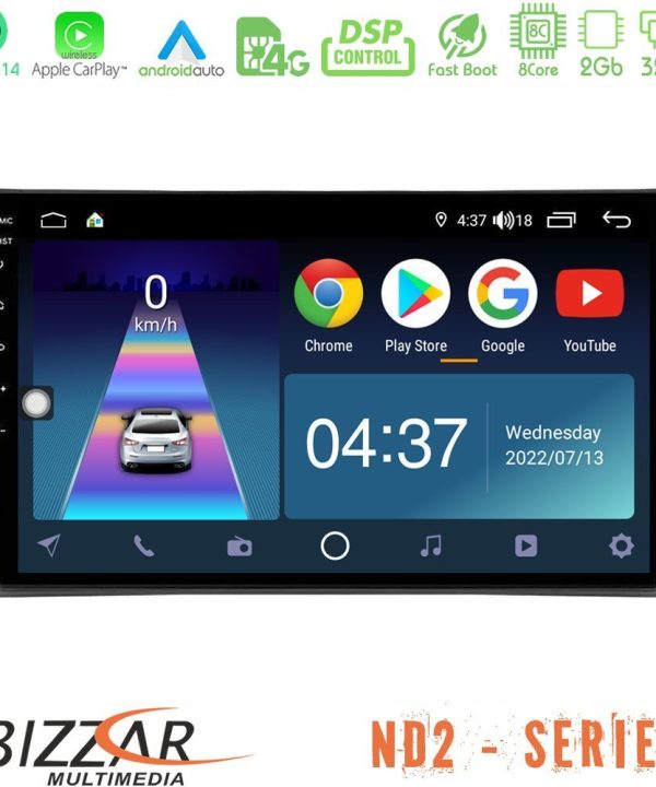 Kimpiris - Bizzar ND2 Series 8Core Android14 2+32GB  Audi A3 8P Navigation Multimedia Tablet 9" Με Carplay & Android Auto
