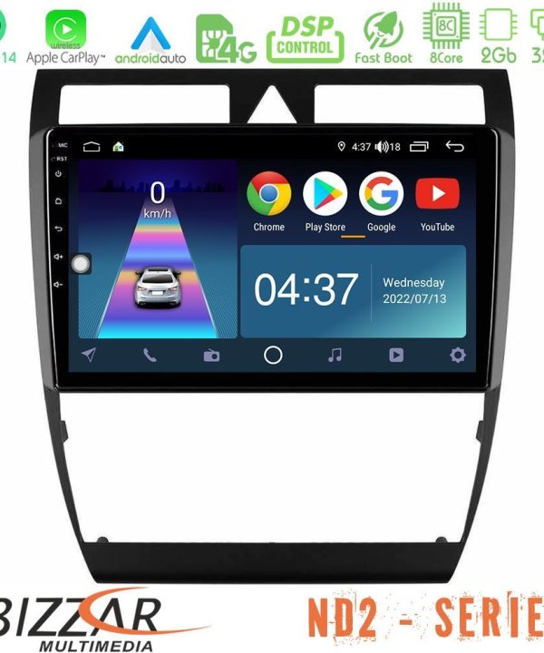Kimpiris - Bizzar ND2 Series 8Core Android14 2+32GB  Audi A6 (C5) 1997-2004 Navigation Multimedia Tablet 9" Με Carplay & Android Auto