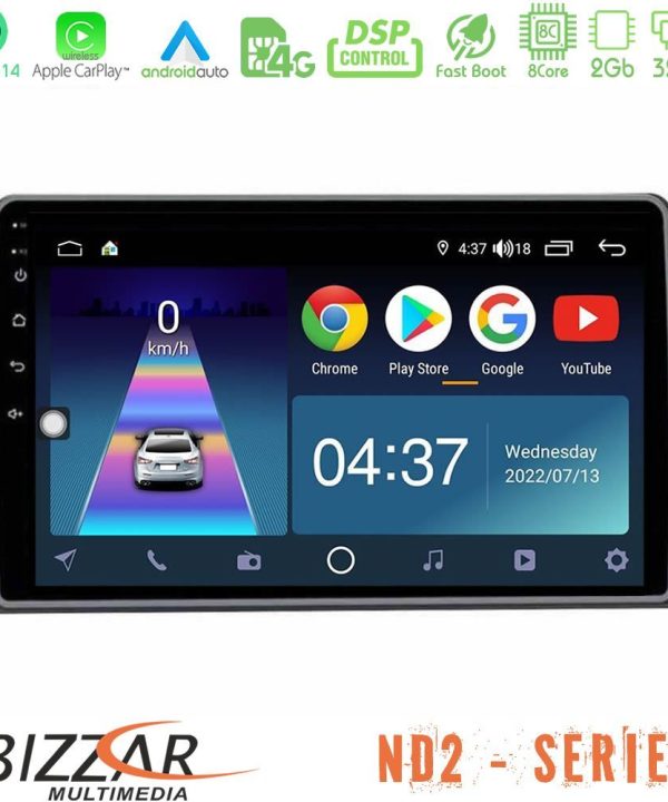 Kimpiris - Bizzar ND2 Series 8Core Android14 2+32GB  Renault Arkana 2019-> Navigation Multimedia Tablet 10" Με Carplay & Android Auto