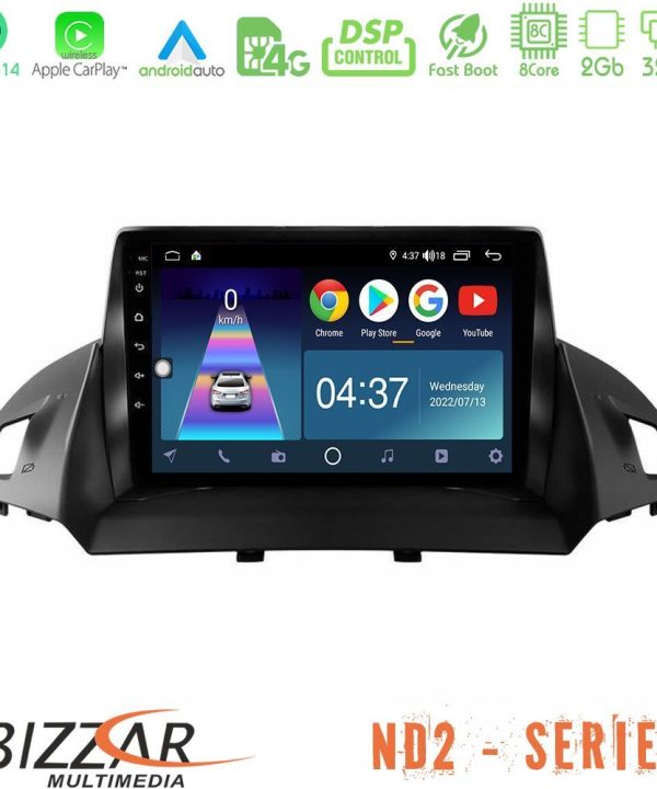 Kimpiris - Bizzar ND2 Series 8Core Android14 2+32GB  Ford C-Max/Kuga Navigation Multimedia Tablet 9" Με Carplay & Android Auto