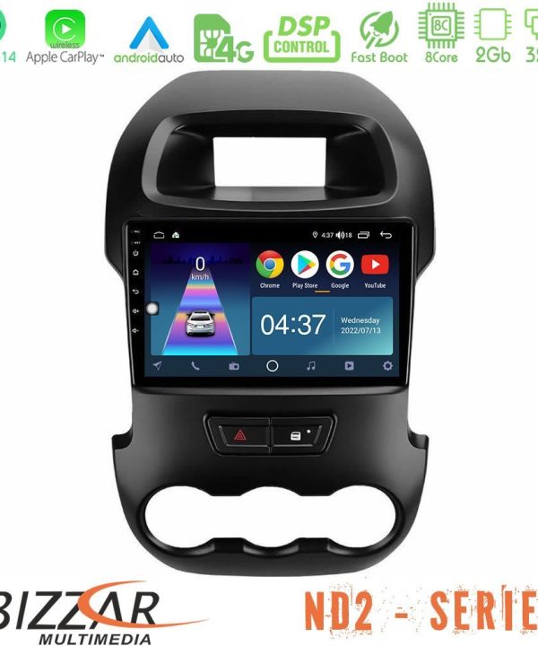 Kimpiris - Bizzar ND2 Series 8Core Android14 2+32GB  Ford Ranger 2012-2016 Navigation Multimedia Tablet 9" Με Carplay & Android Auto