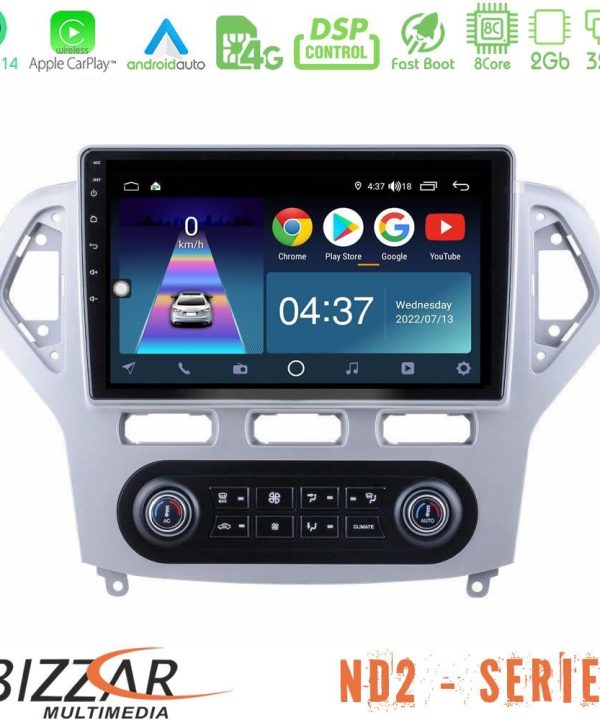 Kimpiris - Bizzar ND2 Series 8Core Android14 2+32GB  Ford Mondeo 2007-2011 (Auto A/C) Navigation Multimedia Tablet 9" Με Carplay & Android Auto