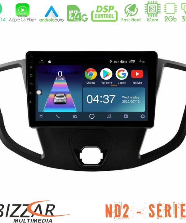 Kimpiris - Bizzar ND2 Series 8Core Android14 2+32GB  Ford Transit 2014-> Navigation Multimedia Tablet 9" Με Carplay & Android Auto