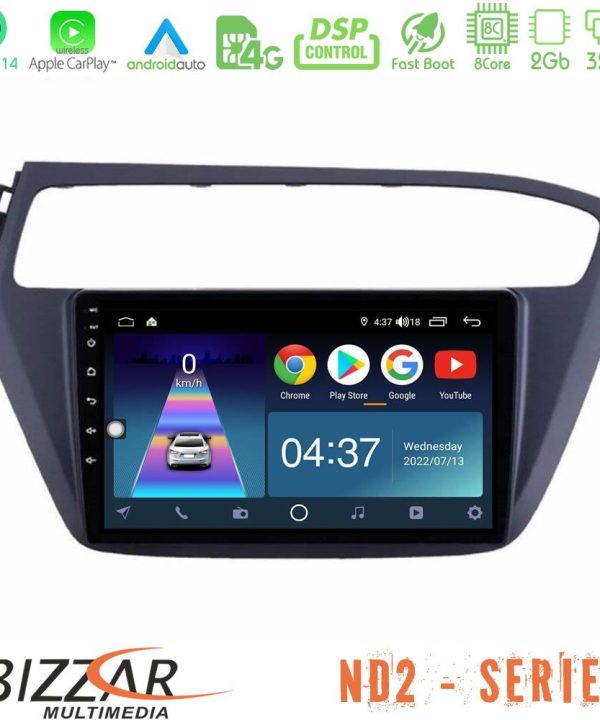 Kimpiris - Bizzar ND2 Series 8Core Android14 2+32GB  Hyundai i20 2018-2020 Navigation Multimedia Tablet 9" Με Carplay & Android Auto