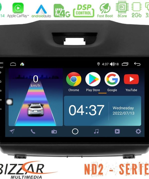Kimpiris - Bizzar ND2 Series 8Core Android14 2+32GB  Isuzu D-MAX 2012-2019 Navigation Multimedia Tablet 9" Με Carplay & Android Auto