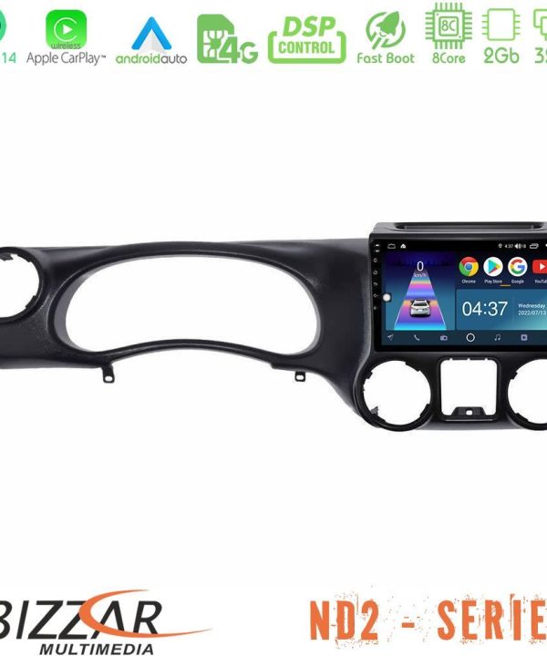 Kimpiris - Bizzar ND2 Series 8Core Android14 2+32GB  Jeep Wrangler 2011-2014 Navigation Multimedia Tablet 10" Με Carplay & Android Auto