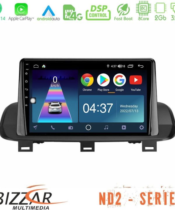 Kimpiris - Bizzar ND2 Series 8Core Android14 2+32GB  Nissan Qashqai J12 & X-Trail T33 Navigation Multimedia Tablet 10" Με Carplay & Android Auto