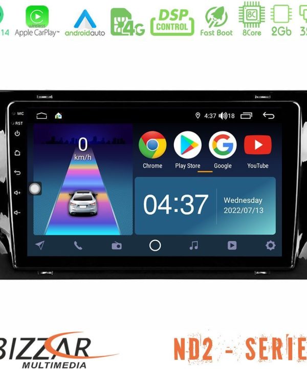 Kimpiris - Bizzar ND2 Series 8Core Android14 2+32GB  Skoda Kodiaq 2017-> Navigation Multimedia Tablet 10" Με Carplay & Android Auto