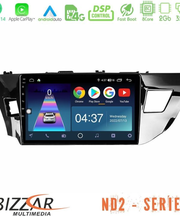 Kimpiris - Bizzar ND2 Series 8Core Android14 2+32GB  Toyota Corolla 2014-2016 Navigation Multimedia Tablet 9" Με Carplay & Android Auto