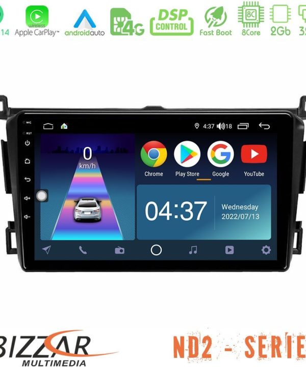 Kimpiris - Bizzar ND2 Series 8Core Android14 2+32GB  Toyota RAV4 2013-2018 Navigation Multimedia Tablet 9" Με Carplay & Android Auto