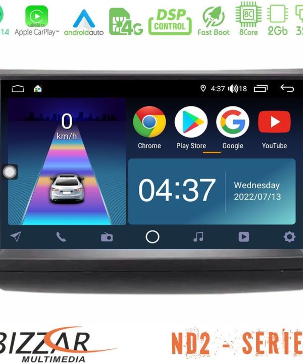 Kimpiris - Bizzar ND2 Series 8Core Android14 2+32GB  Toyota Prius 2004-2009 Navigation Multimedia Tablet 9" Με Carplay & Android Auto