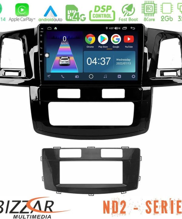 Kimpiris - Bizzar ND2 Series 8Core Android14 2+32GB  Toyota Hilux 2007-2016 Navigation Multimedia Tablet 9" Με Carplay & Android Auto