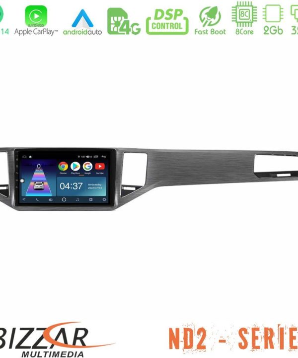 Kimpiris - Bizzar ND2 Series 8Core Android14 2+32GB     VW Sportsvan 2014-2020 Navigation Multimedia Tablet 9"  (Silver/Grey Color) Με Carplay & Android Auto