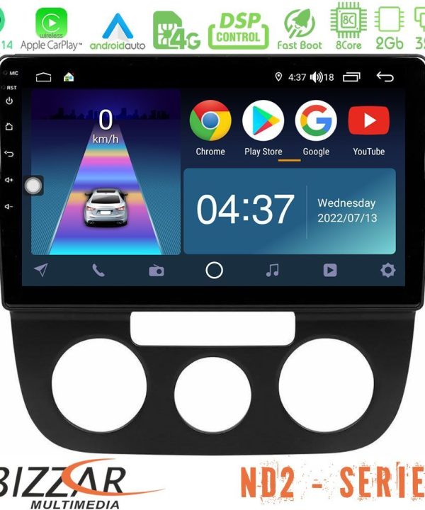 Kimpiris - Bizzar ND2 Series 8Core Android14 2+32GB  VW Jetta Navigation Multimedia Tablet 10" Με Carplay & Android Auto