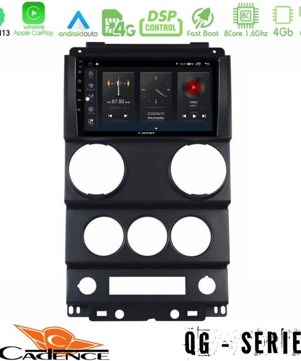 Kimpiris - Cadence QG Series 8Core Android13 4+64GB Jeep Wrangler 2008-2010 Navigation Multimedia Tablet 9"