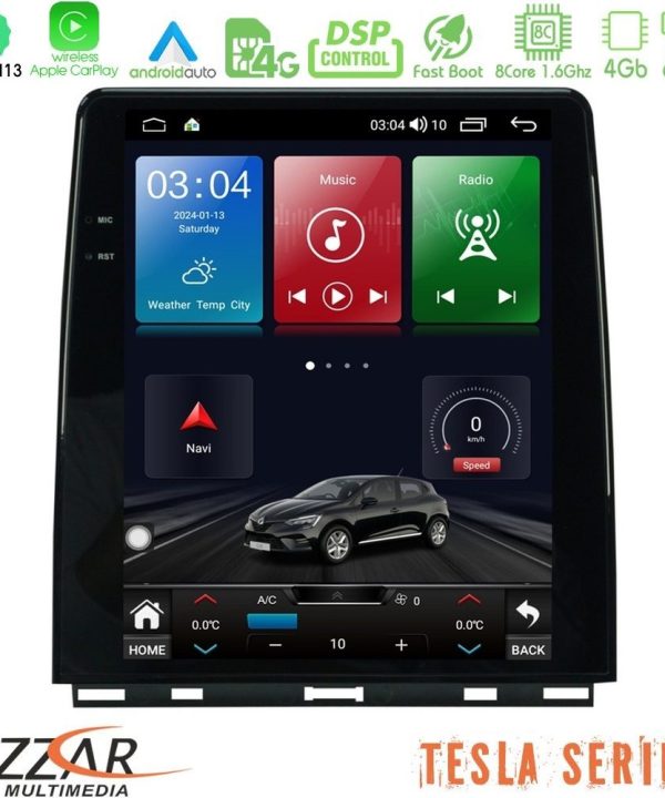 Kimpiris - Bizzar Tesla Series 8Core Android13 4+64GB Renault Clio 5 2020-2024 Navigation Multimedia Tablet 9.7"