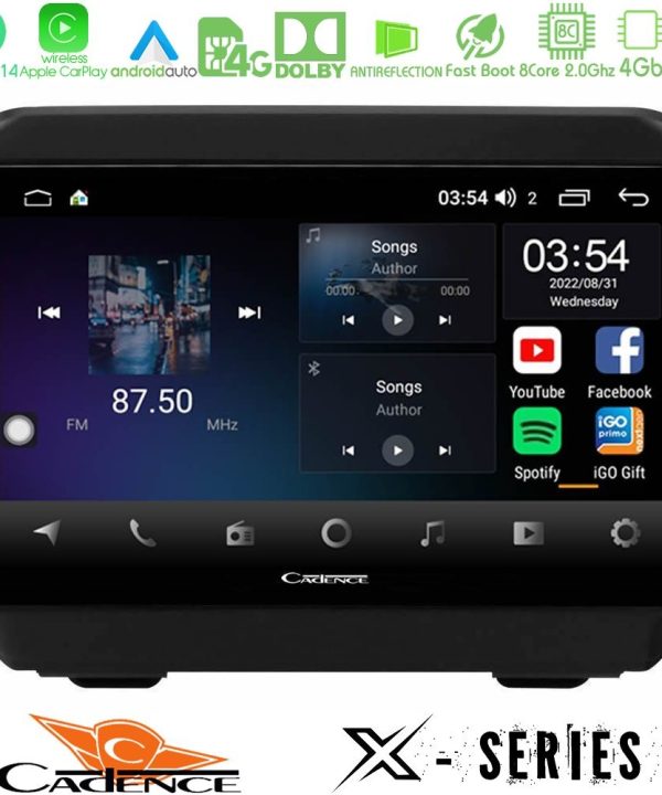 Kimpiris - Cadence X Series Jeep Wrangler 2018-> 8core Android 14 4+64GB Navigation Multimedia Tablet 9"
