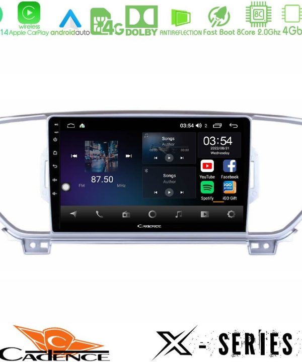 Kimpiris - Cadence X Series Kia Sportage 2016-2018 8core Android 14 4+64GB Navigation Multimedia Tablet 9"