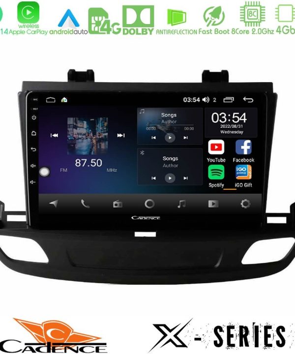 Kimpiris - Cadence X Series Opel Insignia 2 2017-2020 8core Android 14 4+64GB Navigation Multimedia Tablet 9"