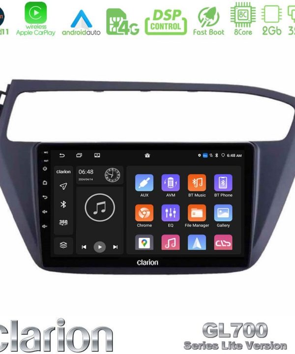 Kimpiris - Clarion GL700 Lite Series 8Core Android11 2+32GB Hyundai i20 2018-2020 Navigation Multimedia Tablet 9" Με Carplay & Android Auto