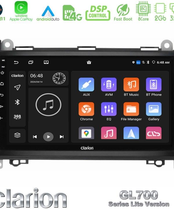 Kimpiris - Clarion GL700 Lite Series 8Core Android11 2+32GB Mercedes A/B/Vito/Sprinter Class Navigation Multimedia Tablet 9" Με Carplay & Android Auto