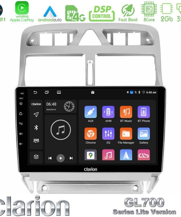 Kimpiris - Clarion GL700 Lite Series 8Core Android11 2+32GB Peugeot 307 2002-2008 Navigation Multimedia Tablet 9" Με Carplay & Android Auto
