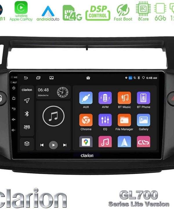 Kimpiris - Clarion GL700 Lite Series 8Core Android11 6+128GB Citroen C4 2004-2010 Navigation Multimedia Tablet 9" (μαύρο χρώμα) Με Carplay & Android Auto