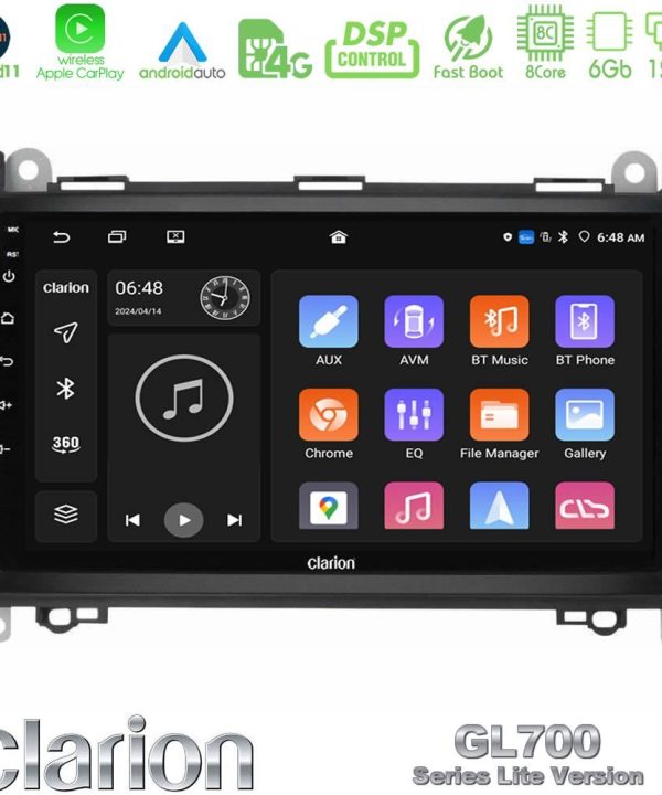 Kimpiris - Clarion GL700 Lite Series 8Core Android11 6+128GB Mercedes A/B/Vito/Sprinter Class Navigation Multimedia Tablet 9" Με Carplay & Android Auto
