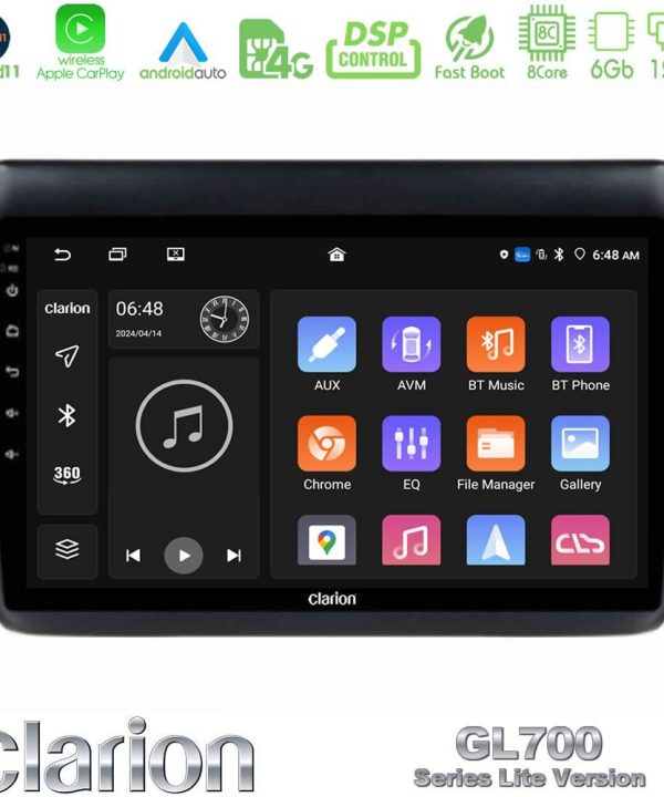Kimpiris - Clarion GL700 Lite Series 8Core Android11 6+128GB Suzuki Swift 2017-2023 Navigation Multimedia Tablet 9" Με Carplay & Android Auto