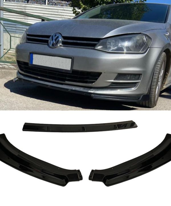 Kimpiris - Μπροστινό Spoiler Για VW Golf VII (7) 12-17 Standard Έκδοση Μαύρο Χρώμα Από Abs Πλαστικό 3 Τεμάχια