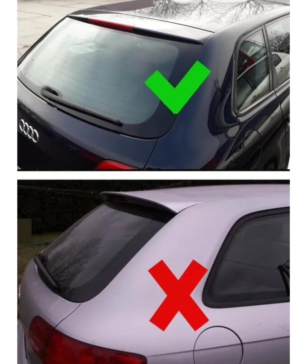 Alternative view of Αεροτομή Οροφής Για Audi A3 8P Sportsback 5D 03-11 RS3 Look Γυαλιστερή Μαύρη Από Abs Πλαστικό