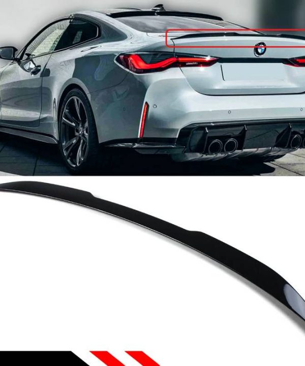 Kimpiris - Αεροτομή Πορτ Παγκάζ Για Bmw 4 G22 2020+ 2D M4 Look Lipspoiler Γυαλιστερή Μαύρη Από Abs Πλαστικό