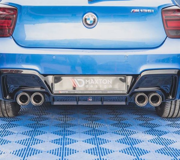 Kimpiris - Diffuser Πίσω Προφυλακτήρα Για Bmw 1 F20 11-15 M135i Προφυλακτήρα Γυαλιστερό Μαύρο Με 2 Διπλές Τρύπες Εξάτμισης Αριστερά & Δεξιά Από Abs Πλαστικό Maxton Design 1 Τεμάχιο