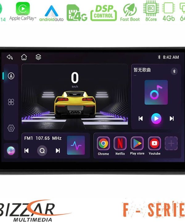 Kimpiris - Bizzar F Series 8Core Android14 4+64GB  Audi A4 B7 Navigation Multimedia Tablet 9" Με Carplay & Android Auto
