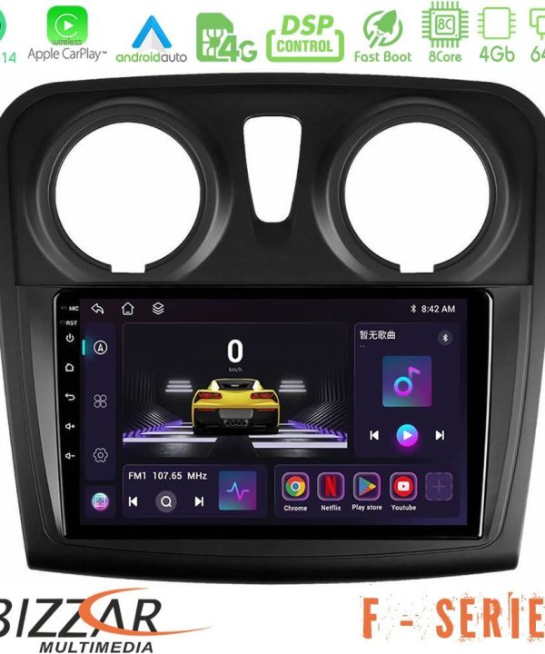 Kimpiris - Bizzar F Series 8Core Android14 4+64GB     Dacia Dokker 2014-2021 Navigation Multimedia Tablet 9"  Με Carplay & Android Auto