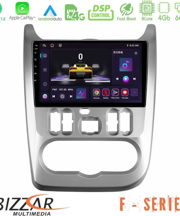 Kimpiris - Bizzar F Series 8Core Android14 4+64GB  Dacia Duster/Sandero/Logan Navigation Multimedia Tablet 9" Με Carplay & Android Auto