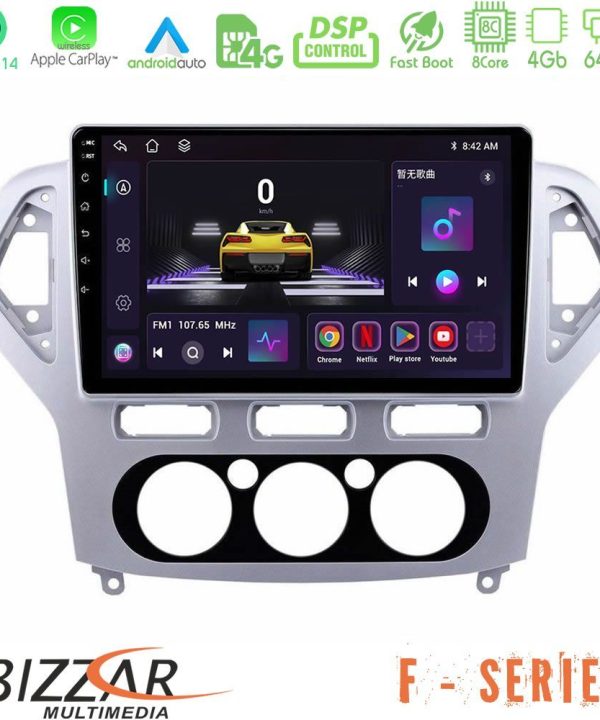 Kimpiris - Bizzar F Series 8Core Android14 4+64GB  Ford Mondeo 2007-2010 Manual A/C Navigation Multimedia Tablet 10" Με Carplay & Android Auto