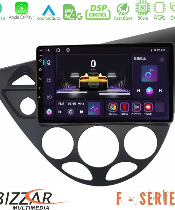 Kimpiris - Bizzar F Series 8Core Android14 4+64GB  Ford Focus 1999-2004 Navigation Multimedia Tablet 9" Με Carplay & Android Auto