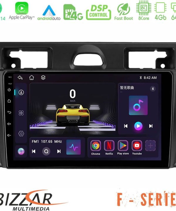 Kimpiris - Bizzar F Series 8Core Android14 4+64GB  Ford Fiesta/Fusion Navigation Multimedia Tablet 9" Με Carplay & Android Auto