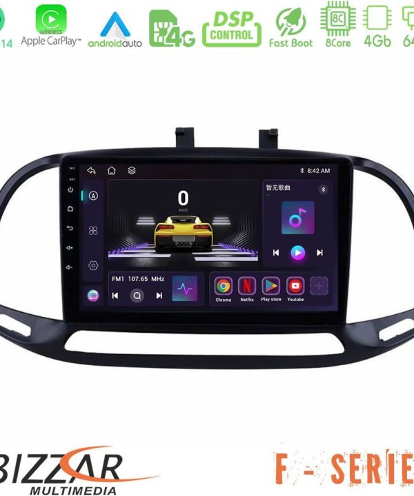Kimpiris - Bizzar F Series 8Core Android14 4+64GB  Fiat Doblo 2015-2022 Navigation Multimedia Tablet 9" Με Carplay & Android Auto
