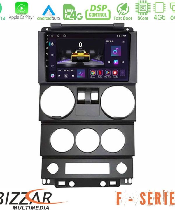 Kimpiris - Bizzar F Series 8Core Android14 4+64GB  Jeep Wrangler 2Door 2008-2010 Navigation Multimedia Tablet 9" Με Carplay & Android Auto